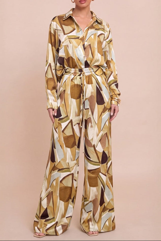 ABSTRACT SATIN SET