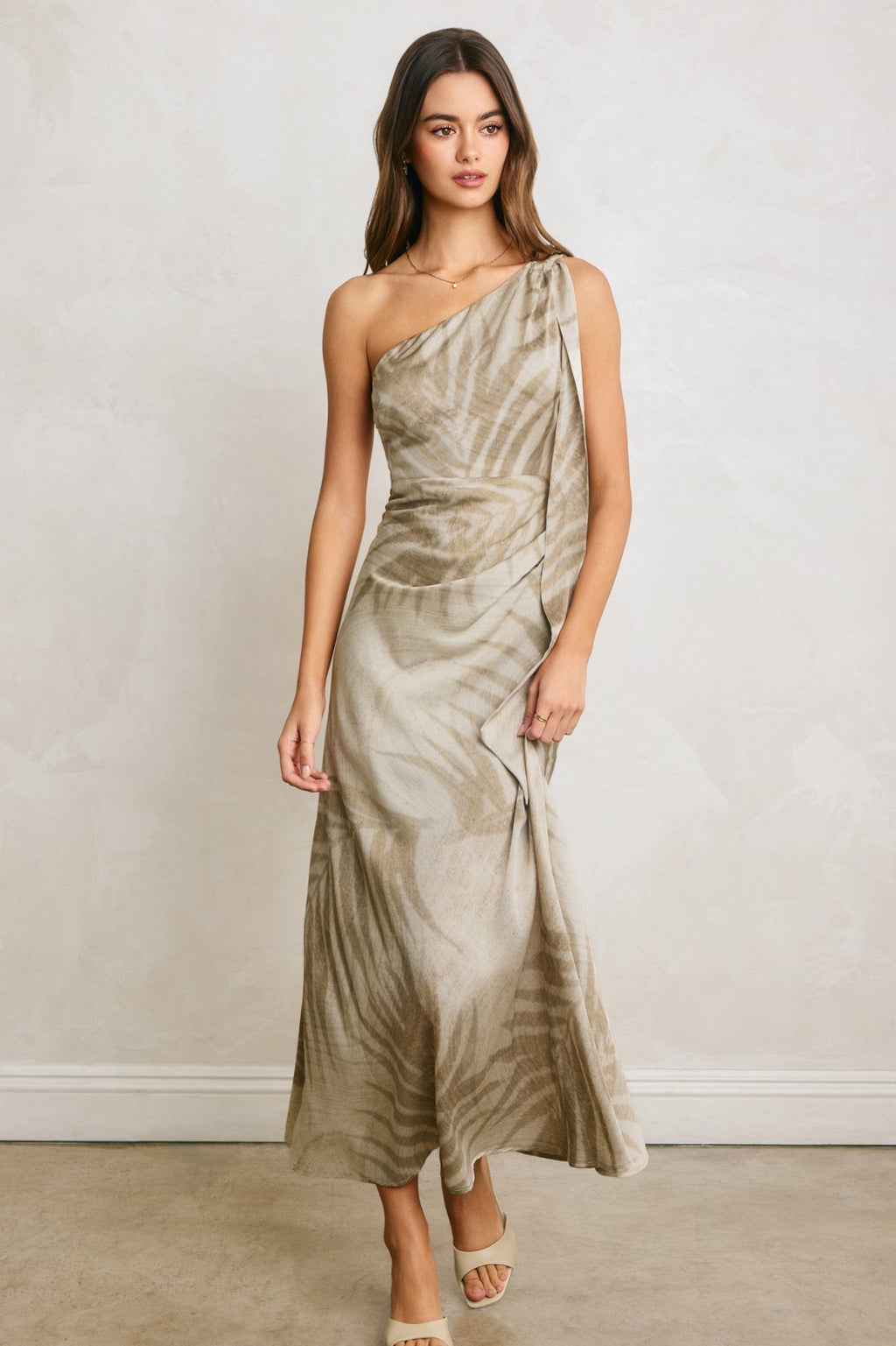 SANDSTONE OLIVE PALM DRESS
