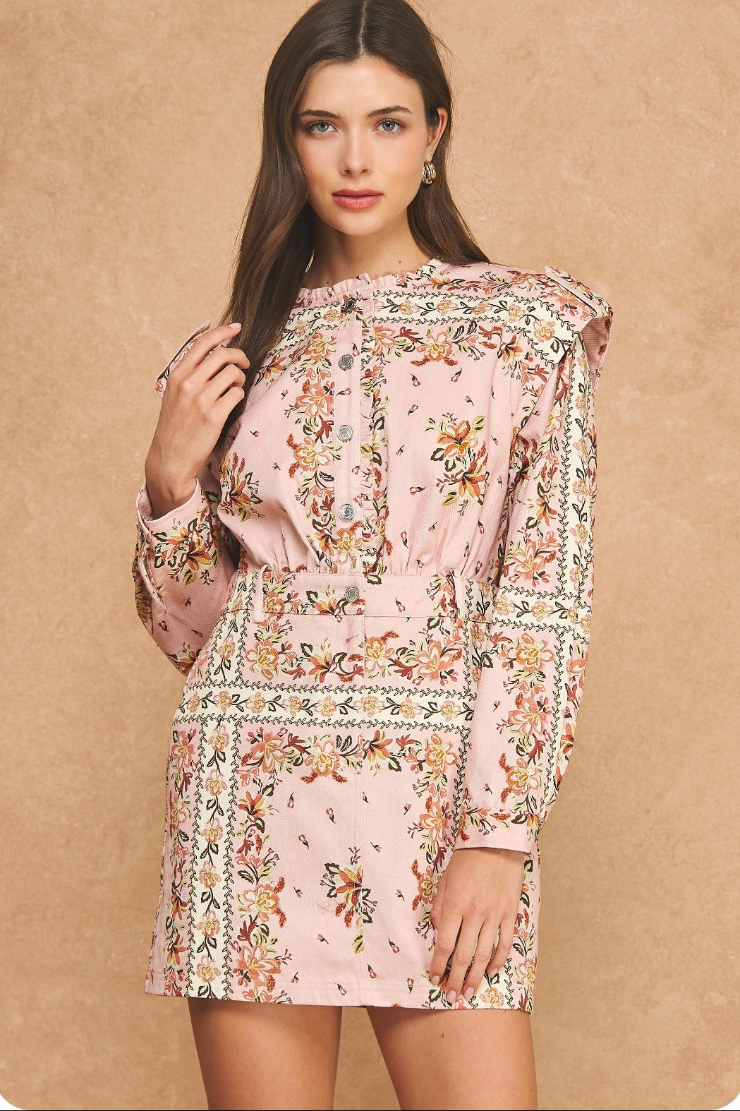 PINK PRINT MINI DRESS