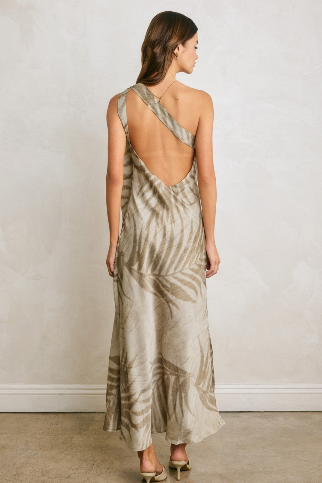 SANDSTONE OLIVE PALM DRESS