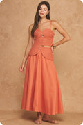 CLAY LINEN SKIRT SET