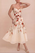ROSE PINK CREAM DRESS