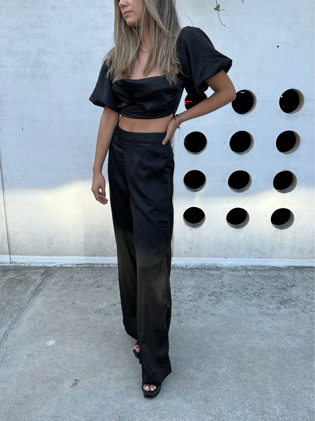 SATIN PANT SET