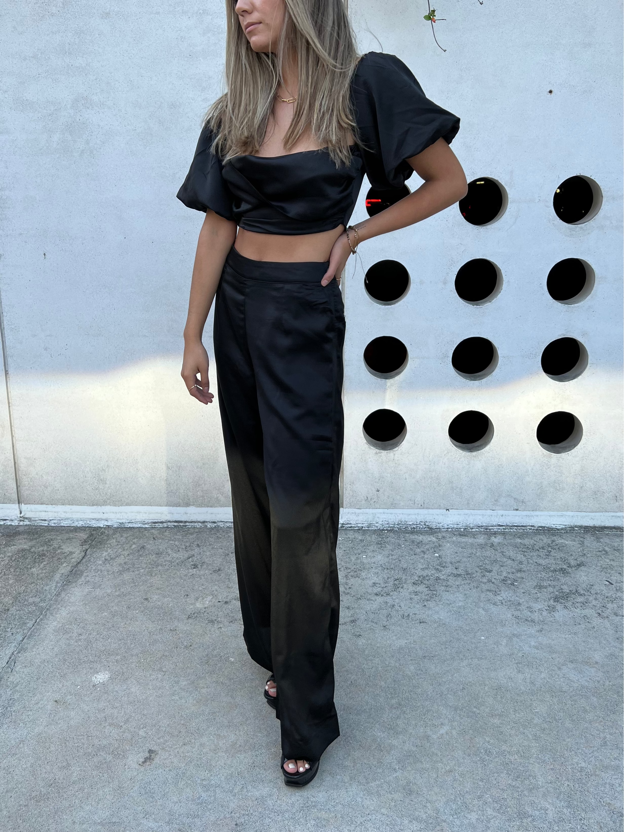 SATIN PANT SET