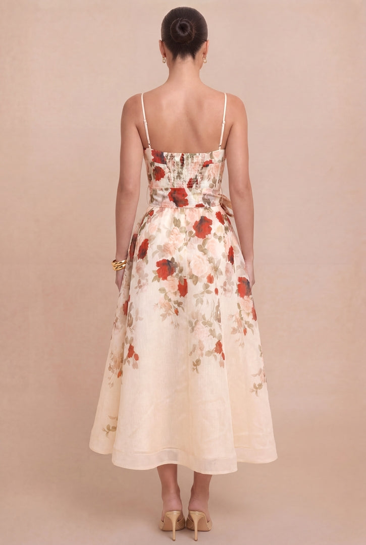 ROSE PINK CREAM DRESS
