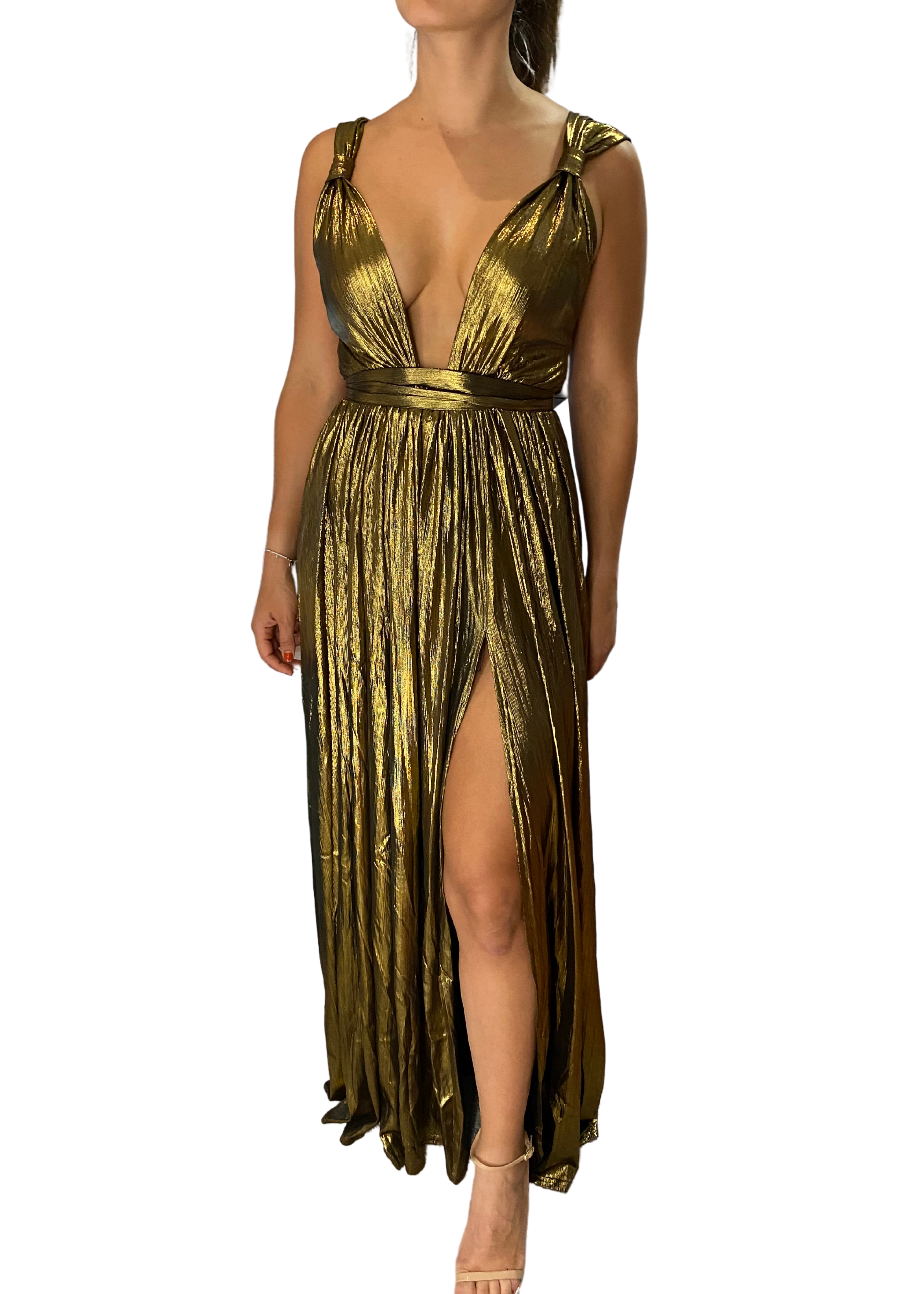 METALLIC GODDESS DRESS