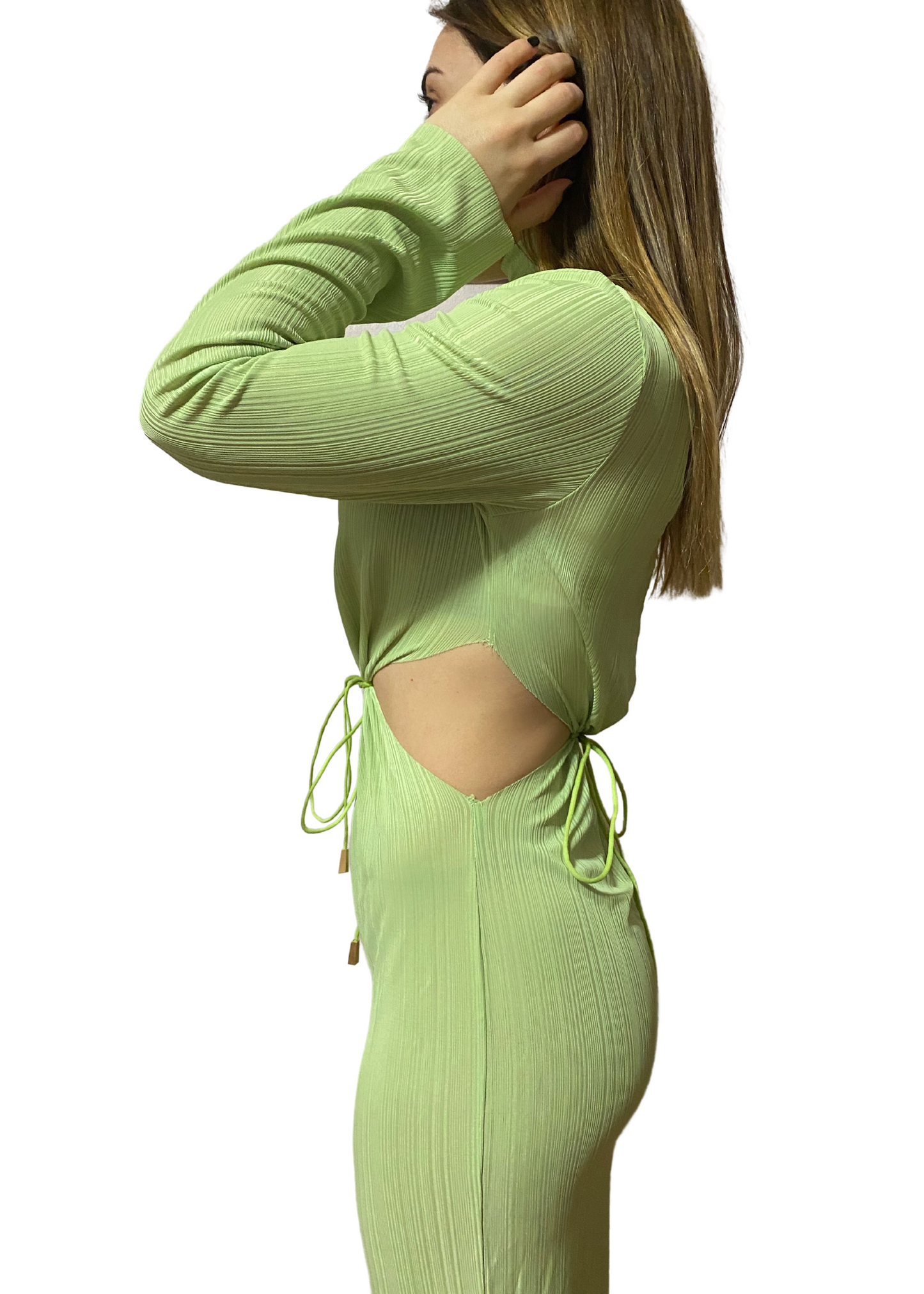 LIME HIGH NECK DRESS