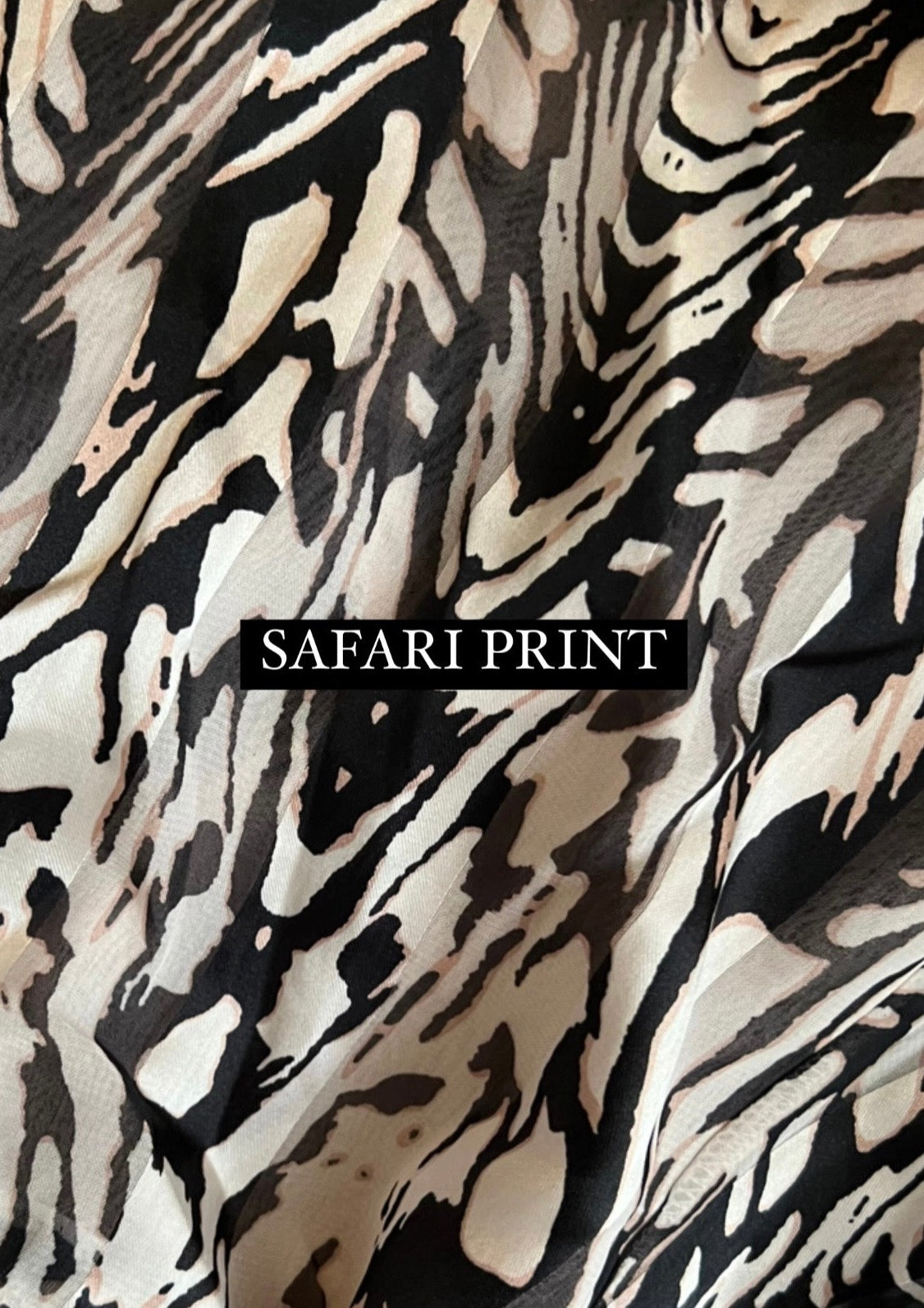 SAFARI PRINT CROP PANT SET