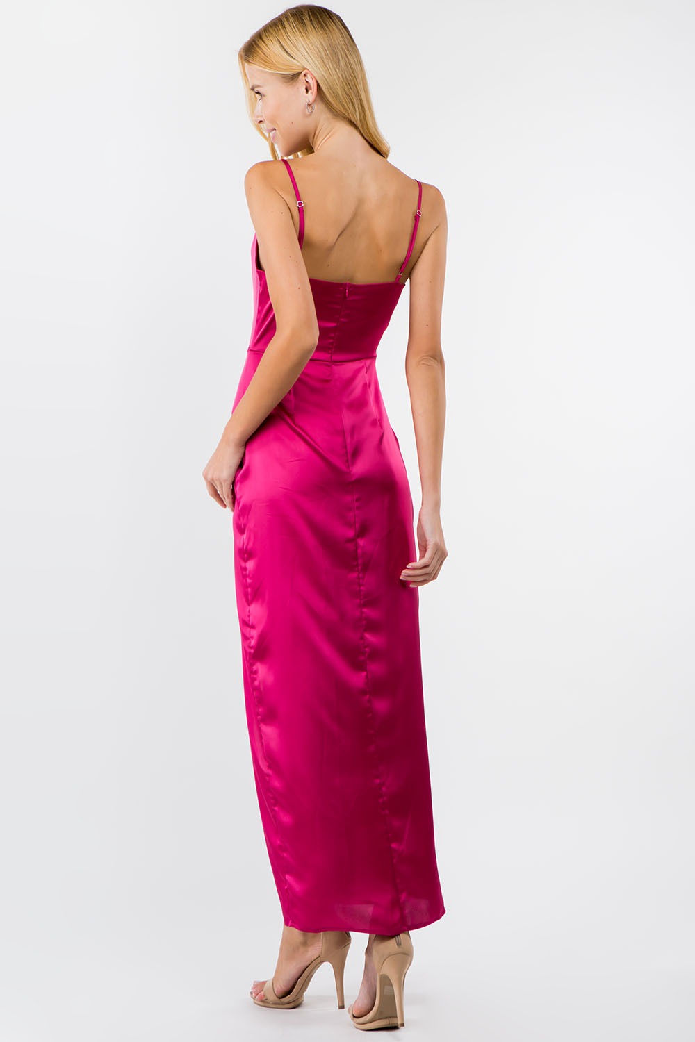 MAGENTA SLIT DRESS