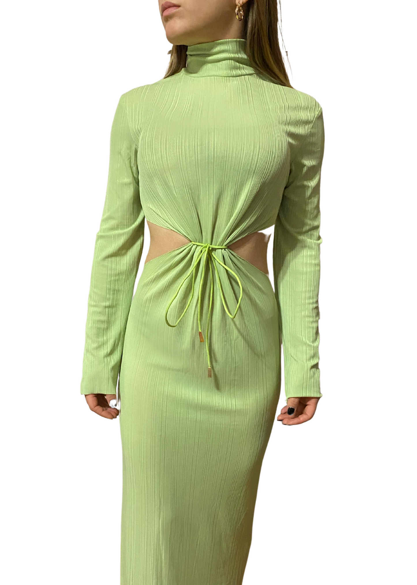 LIME HIGH NECK DRESS