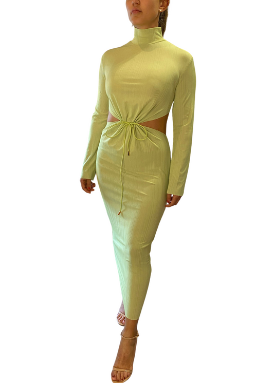 LIME HIGH NECK DRESS