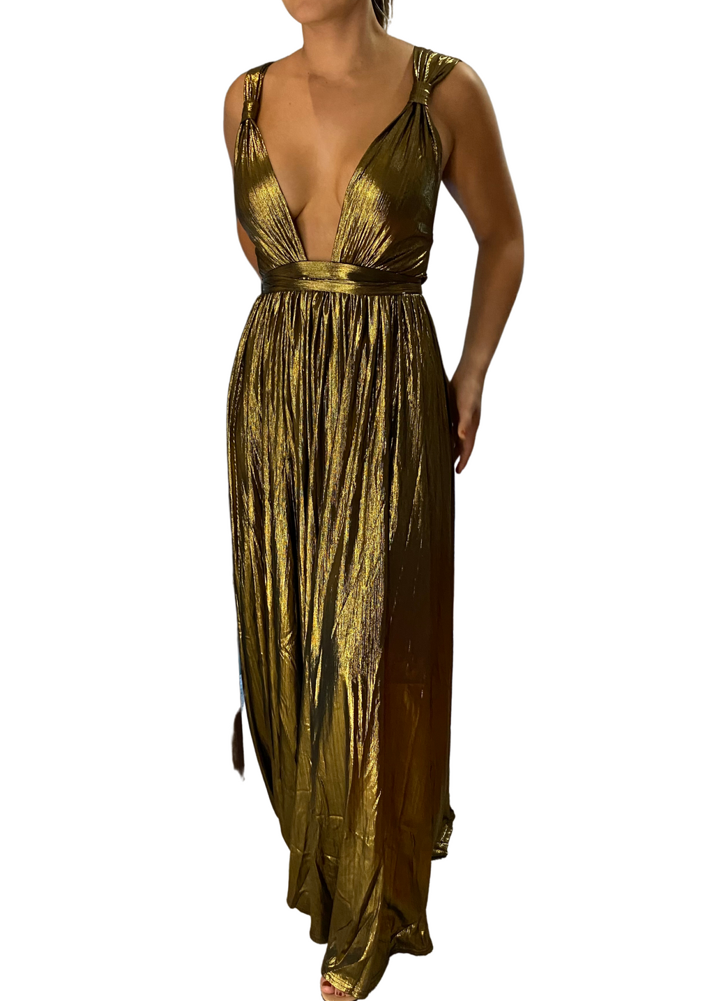 METALLIC GODDESS DRESS