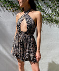 BOHO HALTER RUFFLE ROMPER