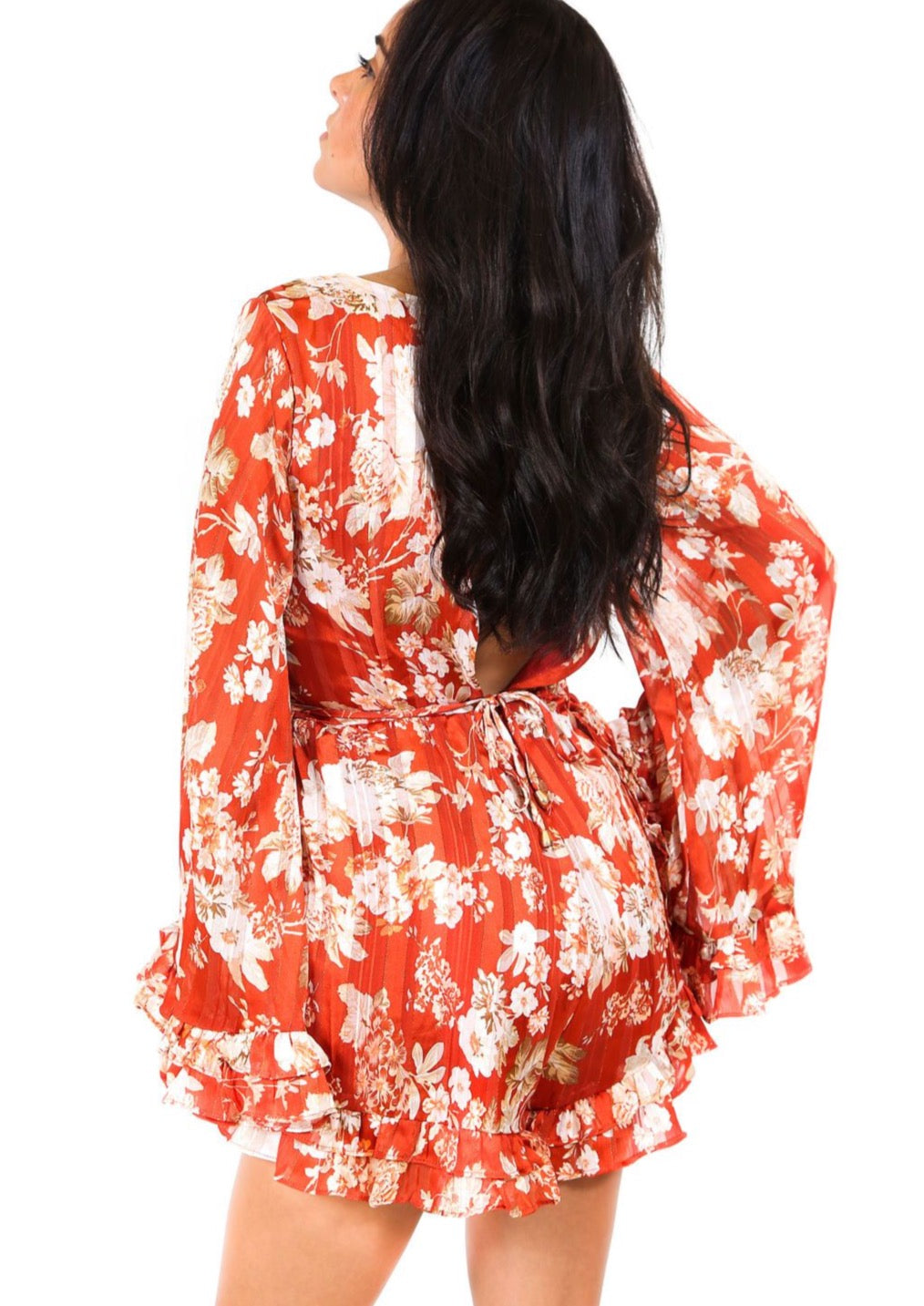 FLORAL RUST ROMPER