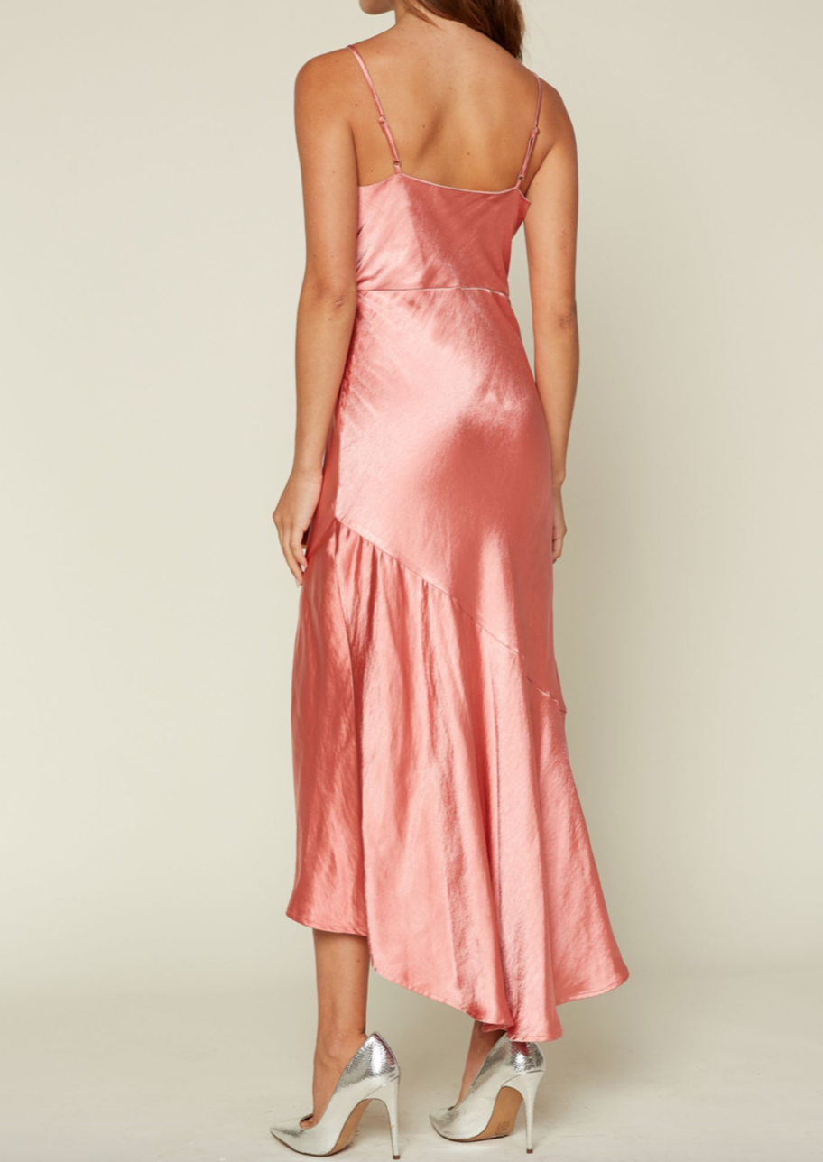 CAMI SATIN MIDI DRESS