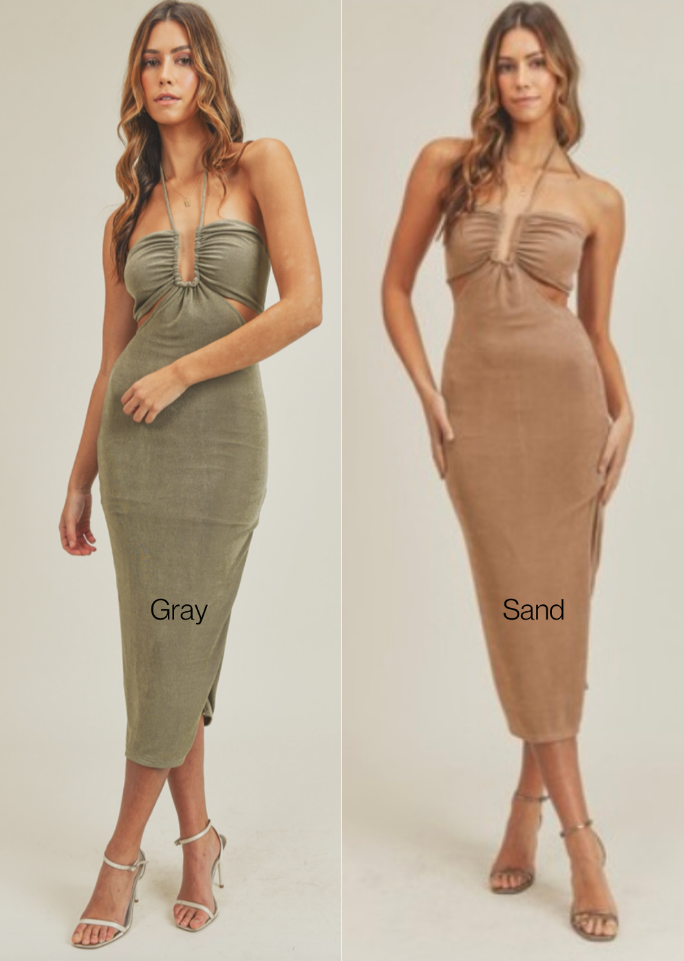 ALAIA HALTER MIDI DRESS