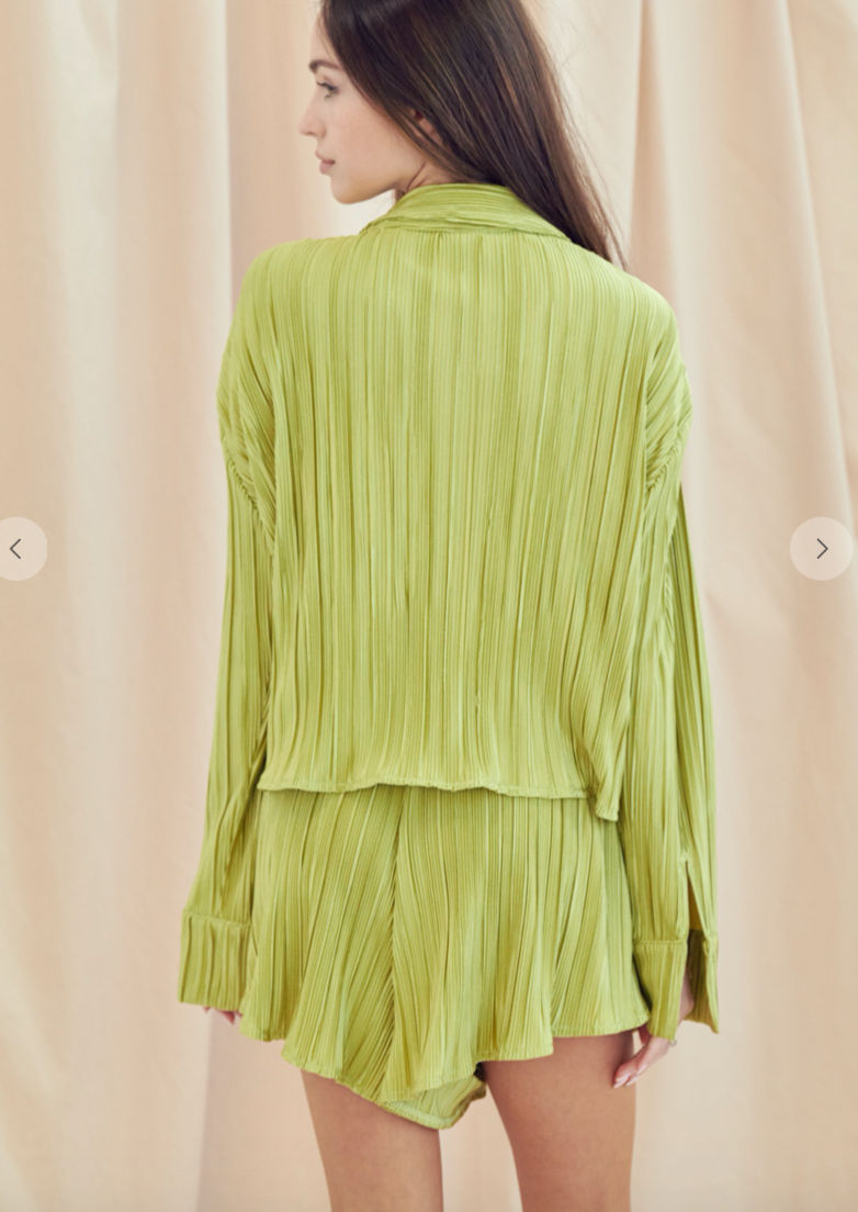 GREEN CRINKLE SET