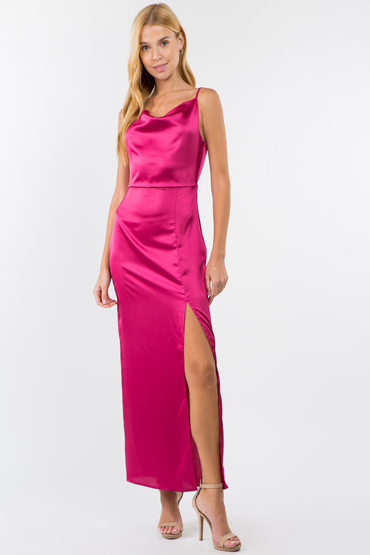 MAGENTA SLIT DRESS