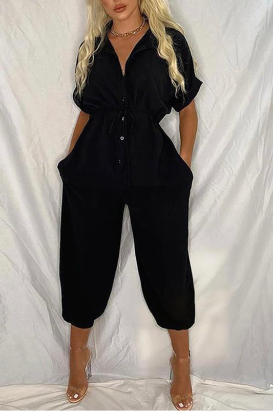 BLACK CAPRI JUMPSUIT